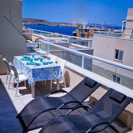 Sea View New Penthouse Terrace & Garage Parking Apartamento St. Paul's Bay Exterior foto